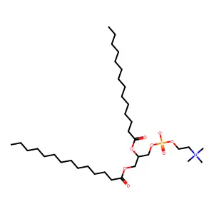 1,2-DIMYRISTOYL-RAC-GLYCERO-3-PHOSPHOCHOLINE structure