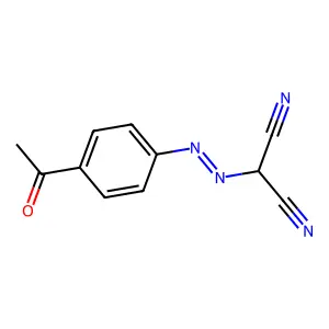 ((p-Acetylphenyl)azo)malononitrile structure