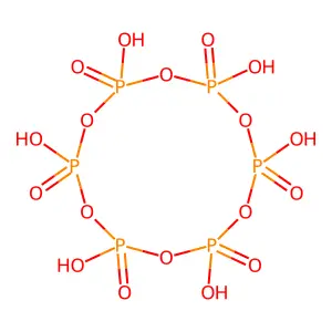 Metaphosphoric acid (H6P6O18) structure