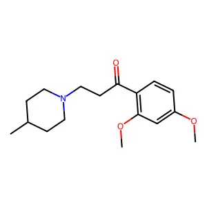 1-(2,4-dimethoxyphenyl)-3-(4-methylpiperidin-1-yl)propan-1-one structure