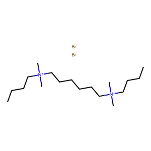 butyl-[6-[butyl(dimethyl)azaniumyl]hexyl]-dimethylazanium dibromide structure