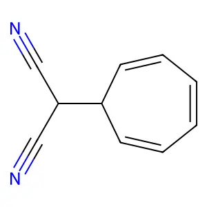 (1,3,5-Cycloheptatrien-7-yl)propanedinitrile structure
