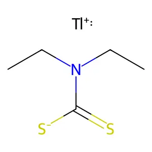 N,N-diethylcarbamodithioatethallium(1+) structure