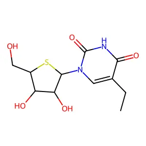 1-[(2S,3S,4S,5R)-3,4-dihydroxy-5-(hydroxymethyl)thiolan-2-yl]-5-ethylpyrimidine-2,4-dione structure