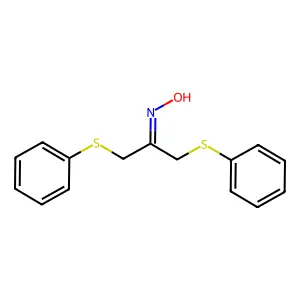 1,3-bis(phenylsulfanyl)acetone oxime structure