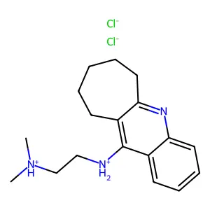 dimethyl-[2-(7,8,9,10-tetrahydro-6H-cyclohepta[b]quinolin-11-ylazaniumyl)ethyl]azanium dichloride structure