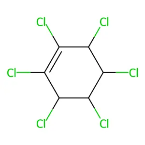 1,2,3,4,5,6-Hexachlorocyclohexene structure
