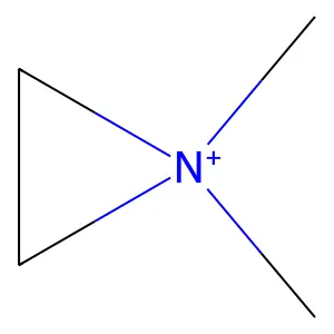 1,1-dimethylaziridinium structure