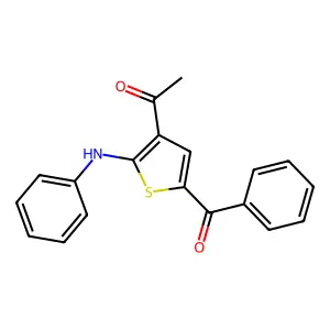 1-(2-anilino-5-benzoylthiophen-3-yl)ethanone structure
