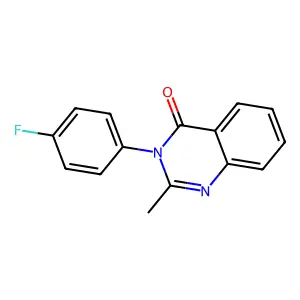 3-(4-fluorophenyl)-2-methylquinazolin-4-one structure