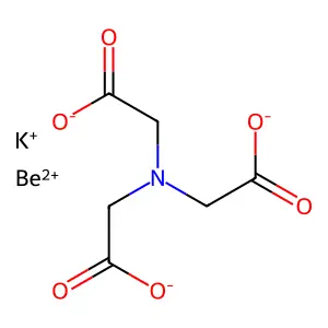 berylliumpotassium2-[bis(carboxylatomethyl)amino]acetate structure