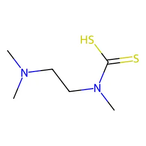 2-(dimethylamino)ethyl-methylcarbamodithioic acid structure