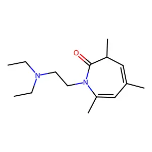 1-[2-(diethylamino)ethyl]-3,5,7-trimethyl-3H-azepin-2-one structure