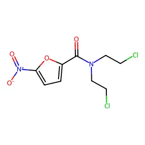 2-FURAMIDE, N,N-BIS(2-CHLOROETHYL)-5-NITRO- structure