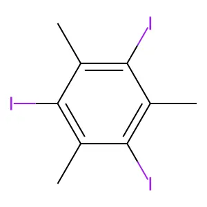 1,3,5-Triiodo-2,4,6-trimethylbenzene structure