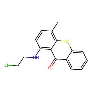 1-[(2-chloroethyl)amino]-4-methyl-9h-thioxanthen-9-one structure