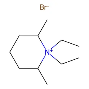 1,1-diethyl-2,6-dimethylpiperidin-1-ium bromide structure