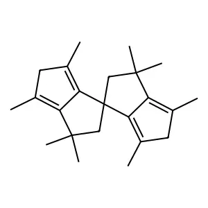 1,1,1',1',4,4',6,6'-octamethyl-3,3'-spirobi[2,5-dihydropentalene] structure