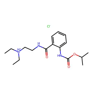 Isopropyl o-((2-(diethylamino)ethyl)carbamoyl)carbanilate hydrochloride structure