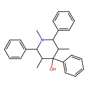 1,3,5-trimethyl-2,4,6-triphenylpiperidin-4-ol structure