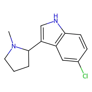 5-chloro-3-(1-methylpyrrolidin-2-yl)-1H-indole structure