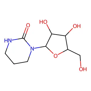 1-[3,4-dihydroxy-5-(hydroxymethyl)oxolan-2-yl]-1,3-diazinan-2-one structure