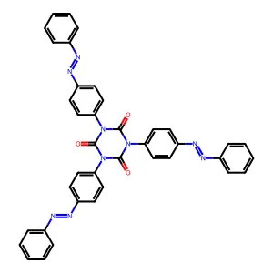 1,3,5-tris(4-phenyldiazenylphenyl)-1,3,5-triazinane-2,4,6-trione structure