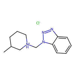 1-((3-Methylpiperidino)methyl)benzotriazole hydrochloride structure
