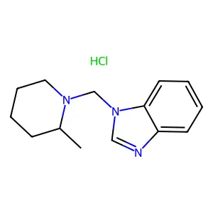 1-((2-Methylpiperidino)methyl)benzimidazole hydrochloride structure