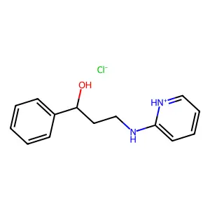 alpha-(2-(2-Pyridylamino)ethyl)benzyl alcohol hydrochloride structure