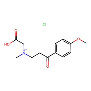 carboxymethyl-[3-(4-methoxyphenyl)-3-oxopropyl]-methylazanium chloride structure