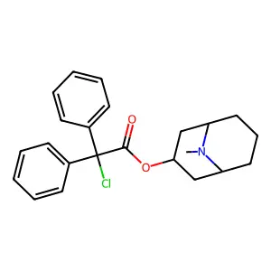 (9-methyl-9-azabicyclo[3.3.1]nonan-3-yl) 2-chloro-2,2-diphenylacetate structure