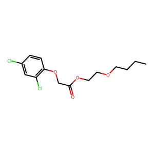 Butoxyethanol ester of 2,4-dichlorophenoxyacetic acid structure