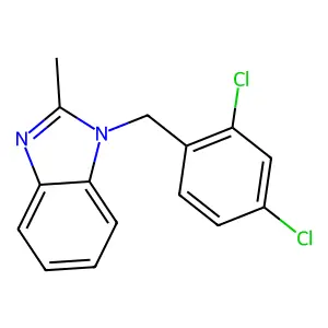 1-[(2,4-dichlorophenyl)methyl]-2-methylbenzimidazole structure
