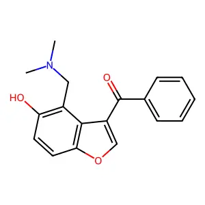 [4-[(dimethylamino)methyl]-5-hydroxy-1-benzofuran-3-yl]-phenylmethanone structure