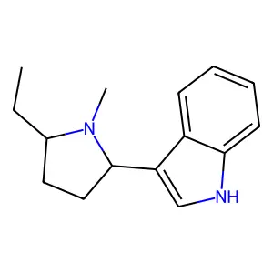 3-(5-ethyl-1-methylpyrrolidin-2-yl)-1H-indole structure
