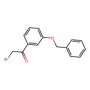1-(3-(benzyloxy)phenyl)-2-bromoethanone structure