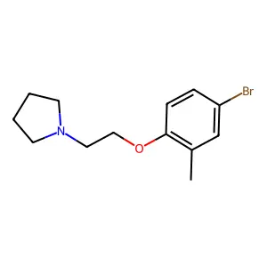 1-[2-(4-bromo-2-methylphenoxy)ethyl]pyrrolidine structure