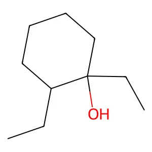 1,2-diethylcyclohexanol structure