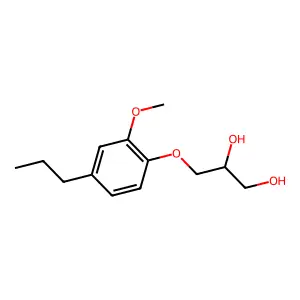 1,2-Propanediol, 3-(2-methoxy-4-propylphenoxy)- structure