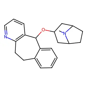 10,11-Dihydro-5-(3-alpha-tropanyloxy)-5H-benzo(4,5)cyclohepta(1,2-b)pyridine structure