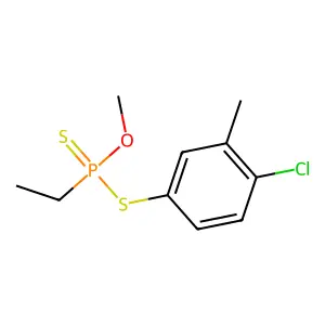(4-chloro-3-methylphenyl)sulfanyl-ethyl-methoxy-sulfanylidene-lambda5-phosphane structure