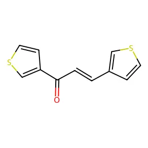 1,3-di(3-thienyl)prop-2-en-1-one structure