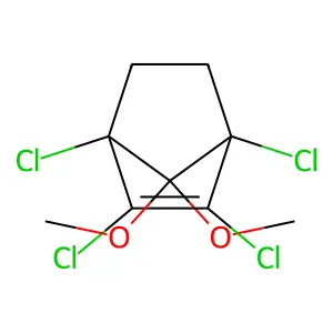1,2,3,4-tetrachloro-7,7-dimethoxybicyclo[2.2.1]hept-2-ene structure