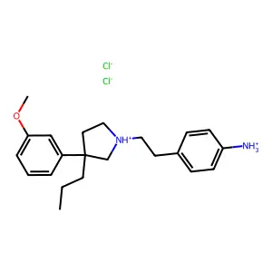 Aniline, p-(2-(3-(m-methoxyphenyl)-3-propyl-1-pyrrolidinyl)ethyl)-, dihydrochloride structure