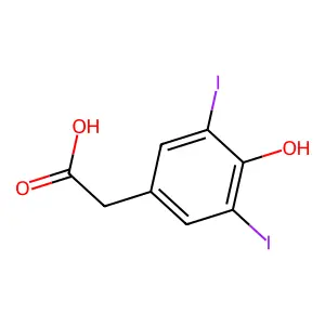 2-(4-hydroxy-3,5-diiodophenyl)acetic acid structure