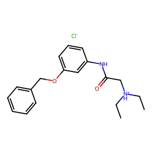 diethyl-[2-oxo-2-(3-phenylmethoxyanilino)ethyl]azanium chloride structure
