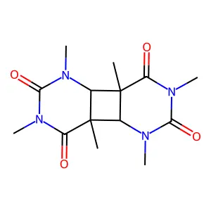 1,3,5,7,9,11-hexamethyl-3,5,9,11-tetrazatricyclo[6.4.0.02,7]dodecane-4,6,10,12-tetrone structure