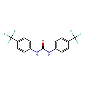 1,3-bis[4-(trifluoromethyl)phenyl]urea structure