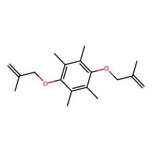 1,2,4,5-tetramethyl-3,6-bis(2-methylprop-2-enoxy)benzene structure